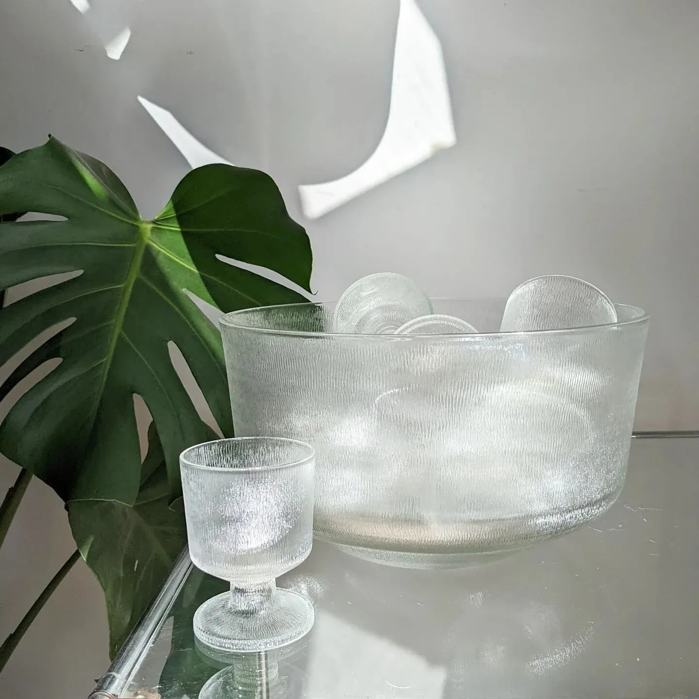 Punch on. Punch bowl and set of 10 matching glasses. These are approximately 1003 years old