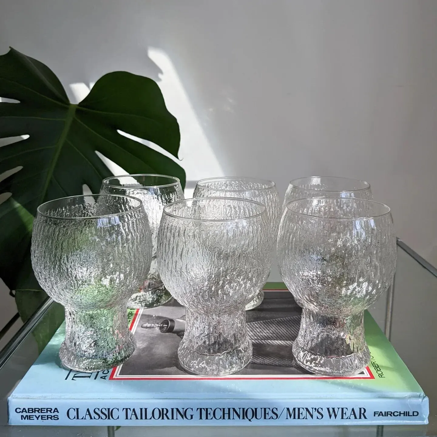 Pairs well with you. Set of six Crown Corning 'Festive' medium goblets. Designed by Denise Larcomb